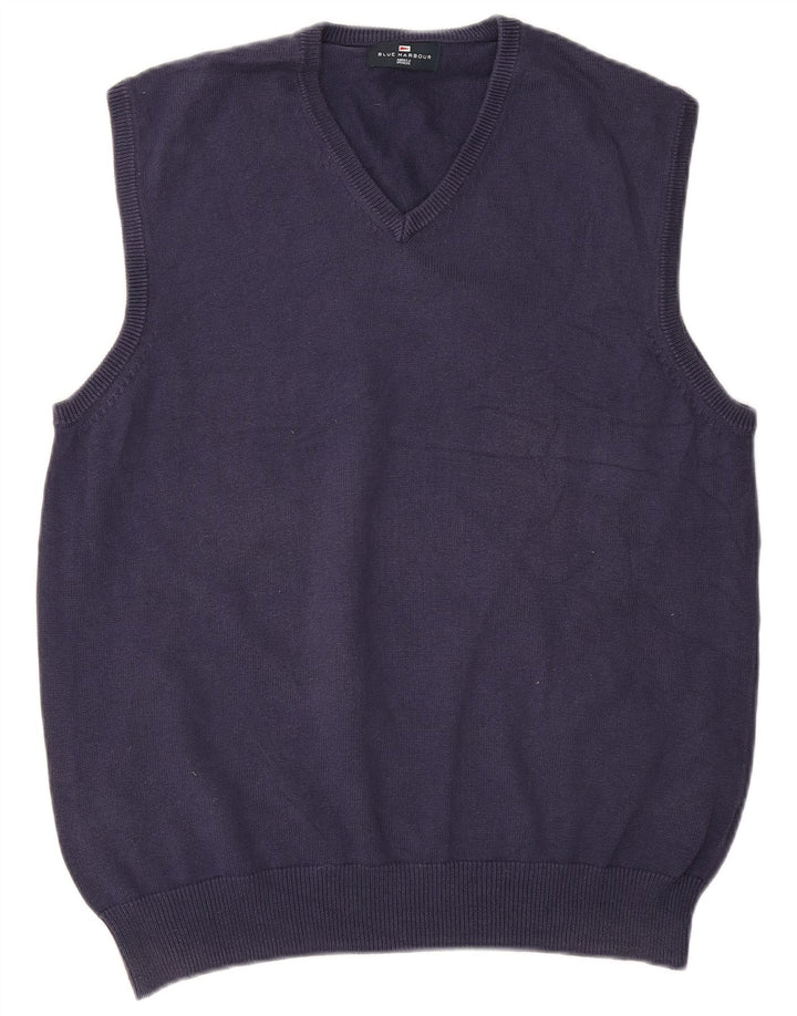 Canotta da uomo Marks & Spencer Blue Harbour Canotta grande in cotone blu navy
