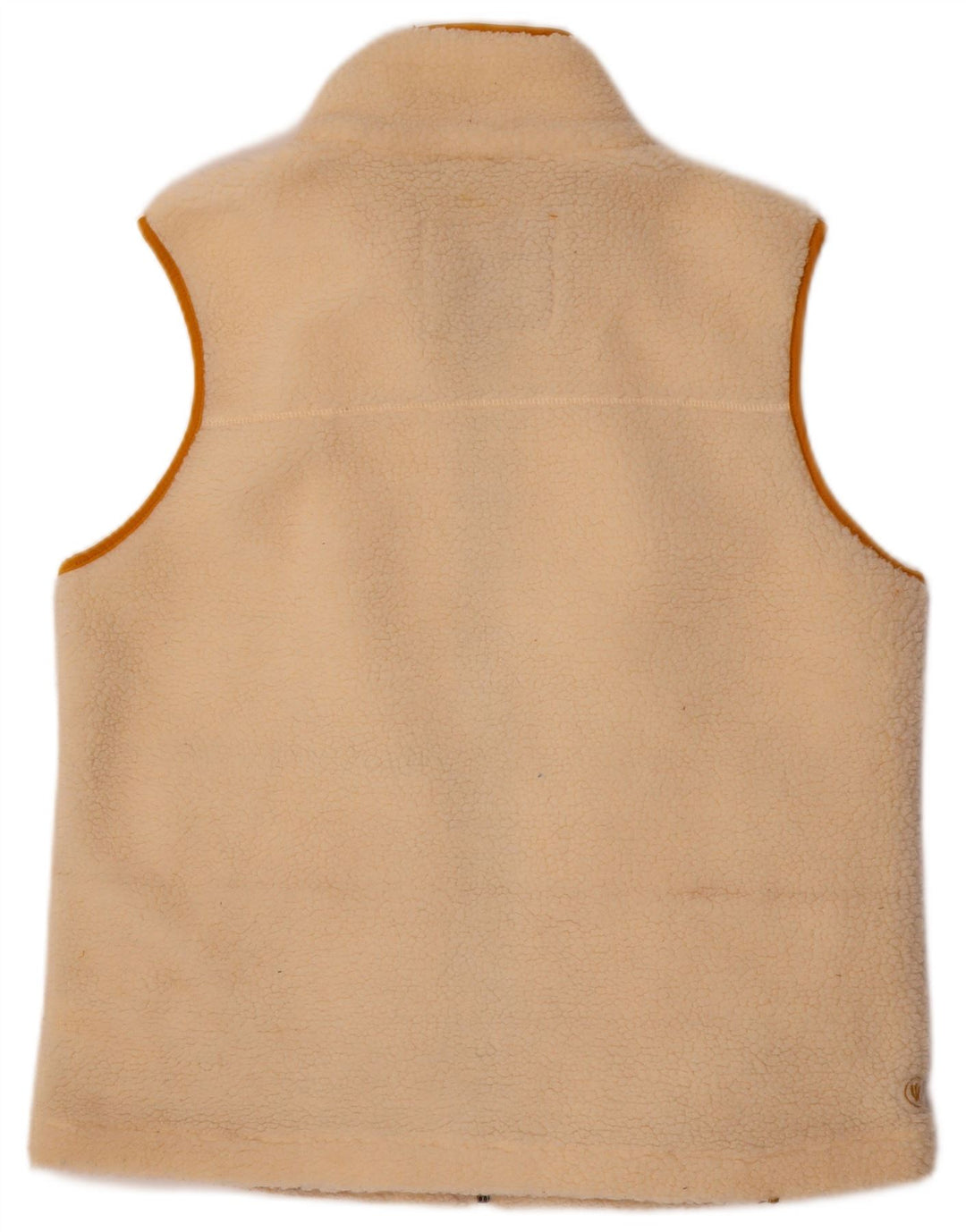 FAT FACE Womens Fleece Gilet UK 14 Large Off White Polyester