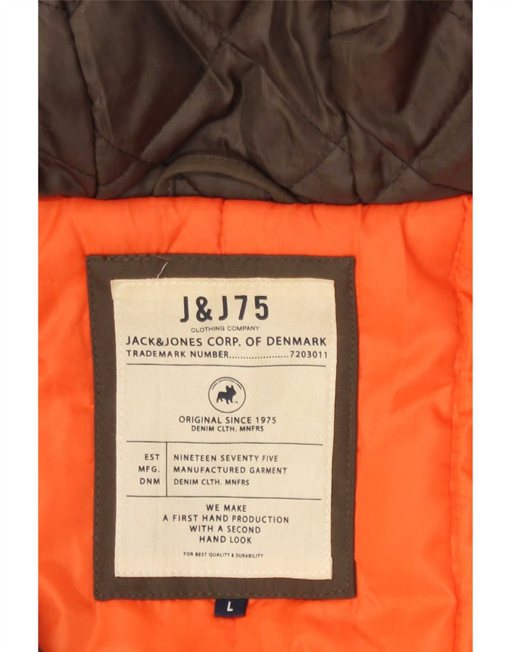 Jack & Jones Bomber con cappuccio da uomo UK 40 Large Poliestere kaki