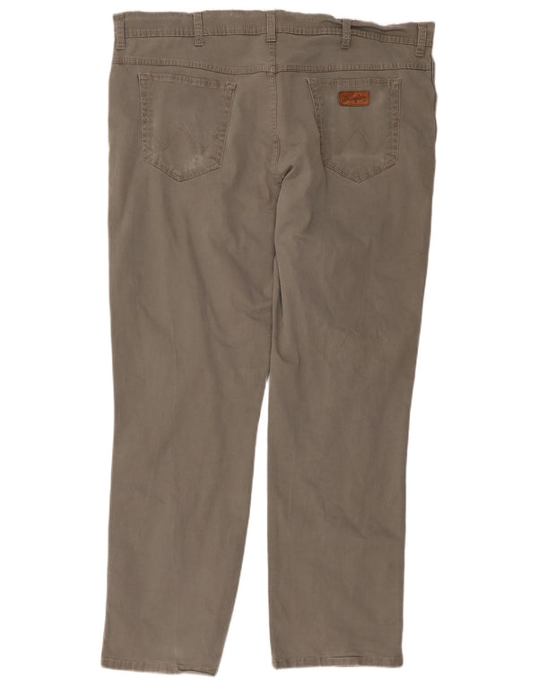 Pantaloni casual dritti elasticizzati Texas da uomo Wrangler W42 L32 cotone grigio