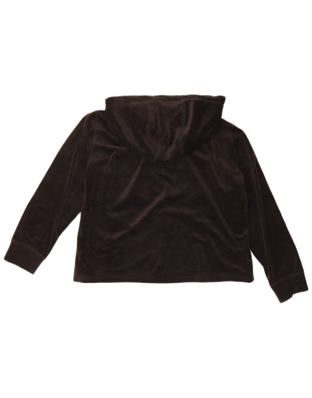 Dkny Top in velluto con cappuccio oversize da donna a maniche lunghe UK 12 Medio Nero