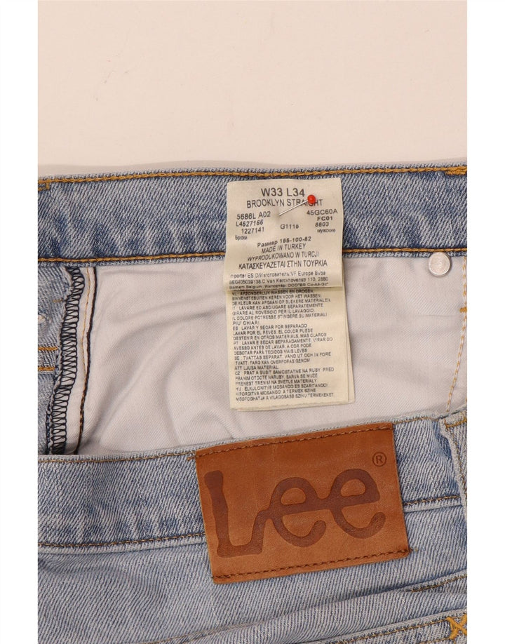 Jeans dritti da uomo Lee Brooklyn W33 L32 cotone blu