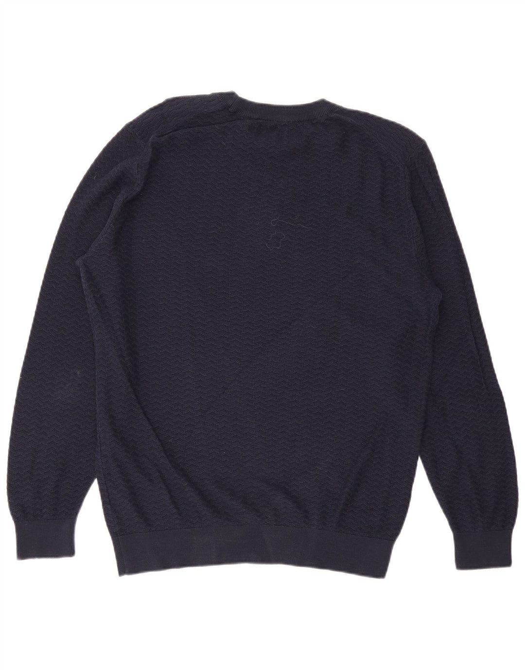 Gant Uomo Maglione Girocollo Maglione Grande Cotone Chevron Blu Navy