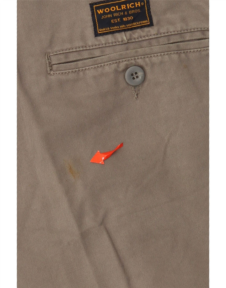 Pantaloncini chino da uomo WOOLRICH W30 cotone kaki medio