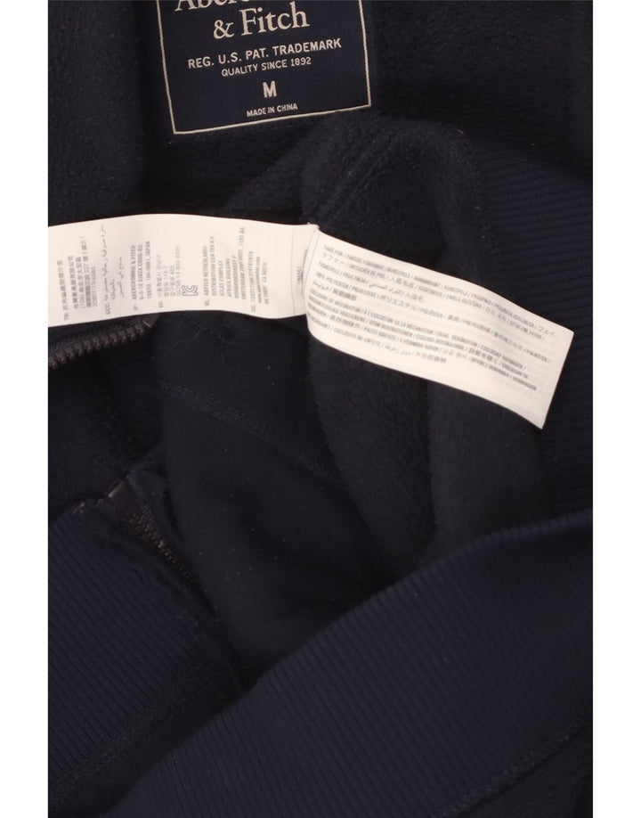 Giacca in pile da uomo Abercrombie & Fitch UK 38 poliestere medio blu navy