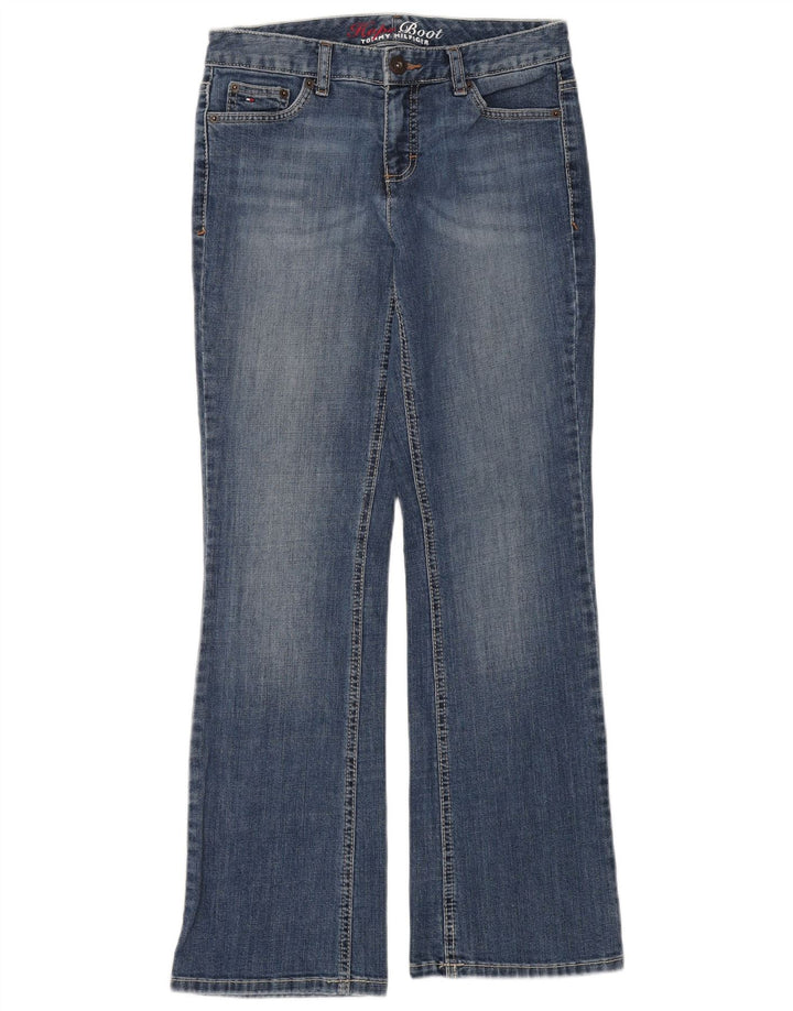 TOMMY HILFIGER Jeans bootcut da donna US 4 Small W30 L32 Blu