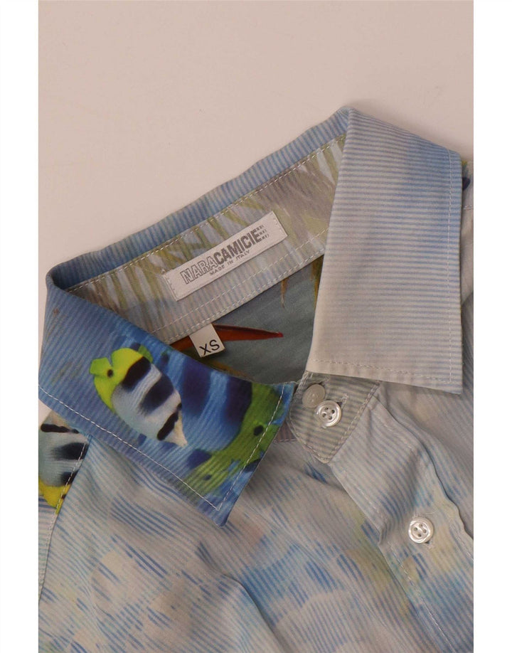 Camicia grafica da uomo Naracamicee XS blu hawaiana