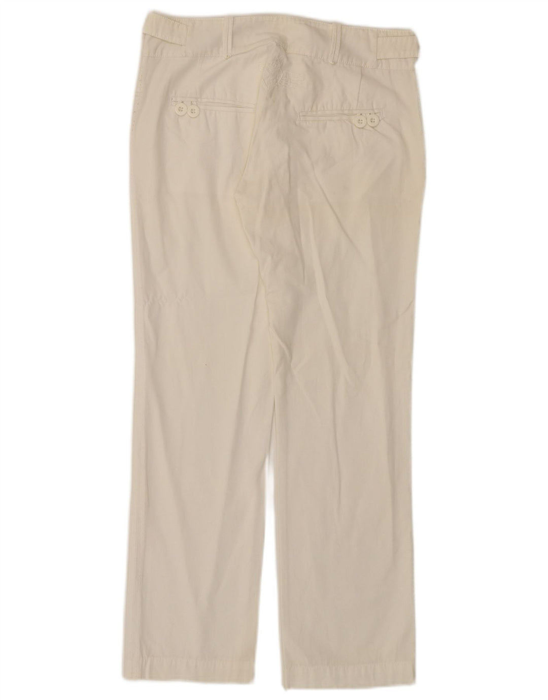 Pantaloni chino dritti da donna DESIGUAL EU 38 Medium W30 L28 Cotone bianco