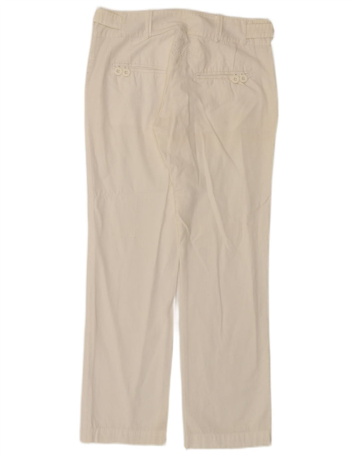 Pantaloni chino dritti da donna DESIGUAL EU 38 Medium W30 L28 Cotone bianco