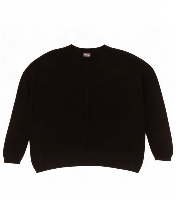 Maglione maglione girocollo da donna Marks & Spencer UK 14 medio nero