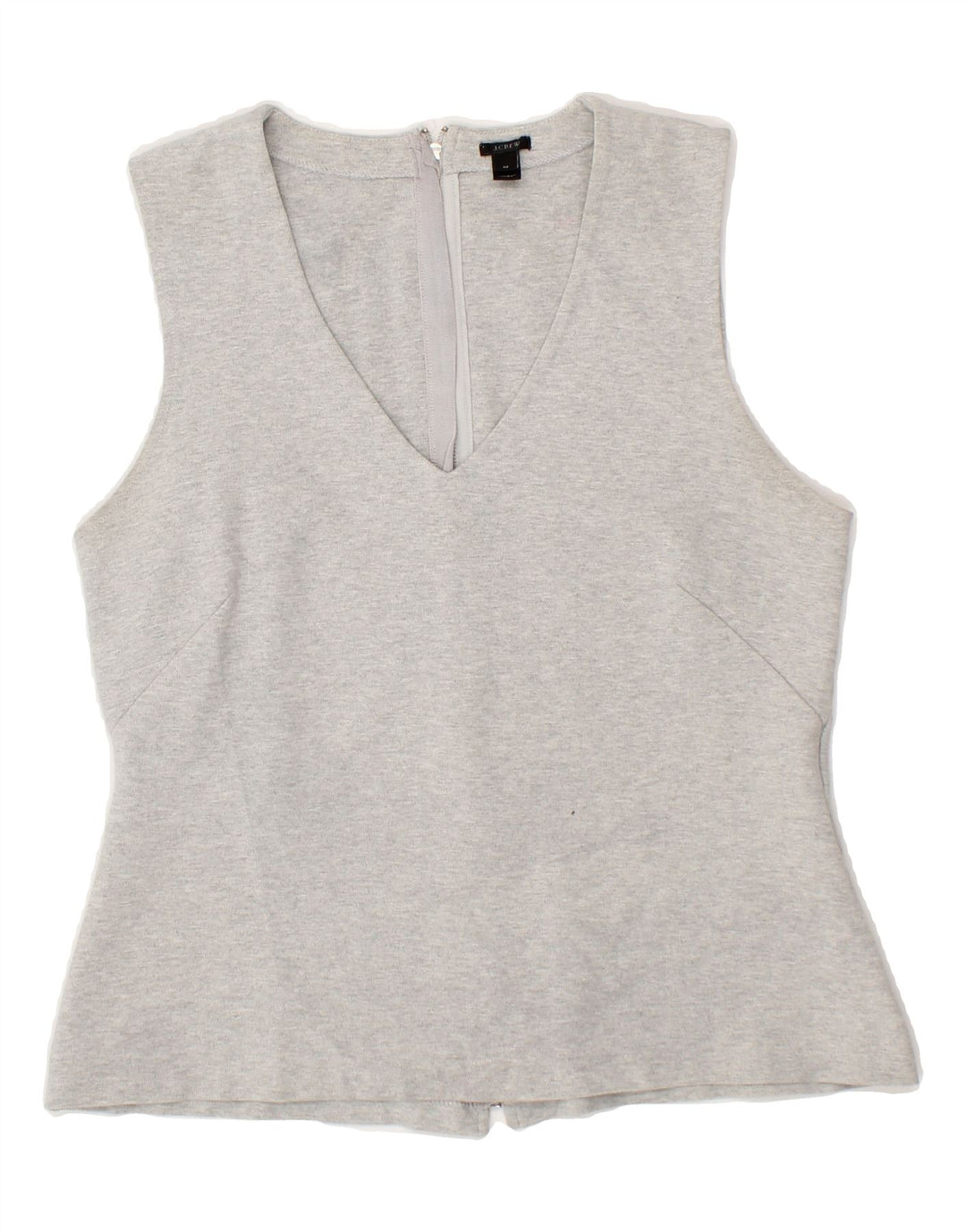 J. CREW Womens Sleeveless Blouse Top UK 12 Medium Grey Cotton Vintage J. Crew and Second-Hand J. Crew from Messina Hembry 