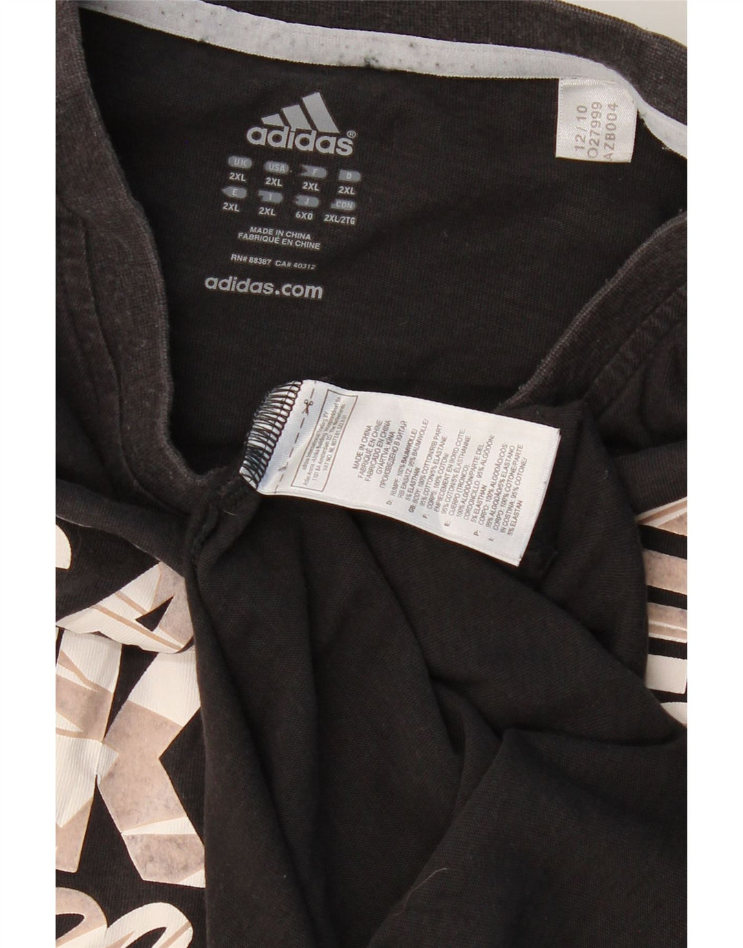 T-shirt grafica da uomo ADIDAS Los Angeles Lakers 2XL cotone nero