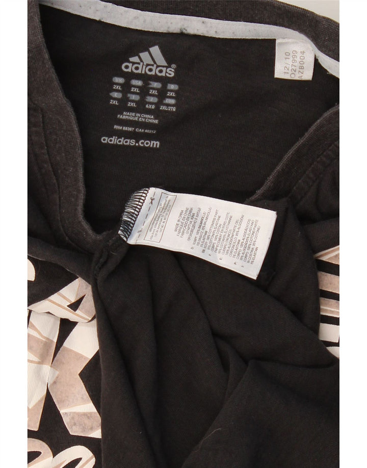 T-shirt grafica da uomo ADIDAS Los Angeles Lakers 2XL cotone nero