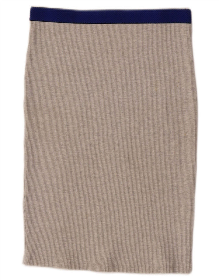 Gonna dritta Trafaluc da donna Zara piccola W26 poliestere color block grigio