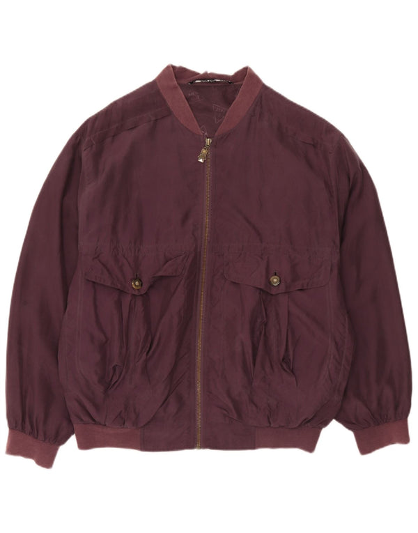 Nuovo giubbotto bomber veloce da uomo C&A EU 44 2XL Borgogna Seta