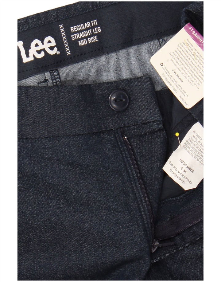 Pantaloni chino da donna a vita media LEE US 6 medi W28 L30 blu navy