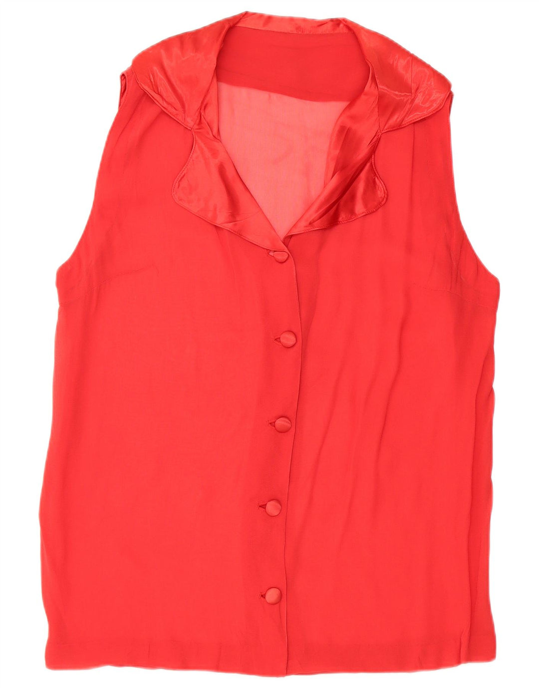 Camicetta senza maniche da donna VINTAGE UK 16 grande rossa