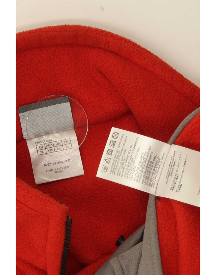 Giacca in pile con fodera grafica da uomo Jack Wolfskin UK 42 XL poliestere rosso