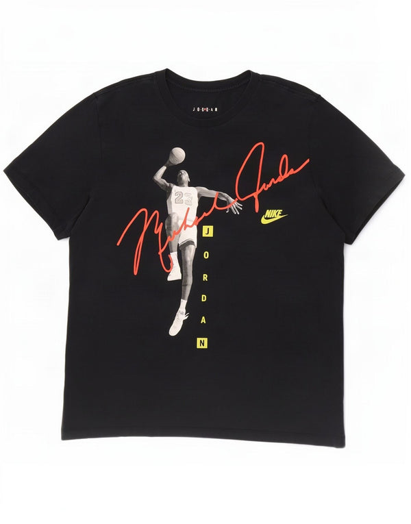 T-shirt grafica da uomo Jordan Top XL in cotone nero