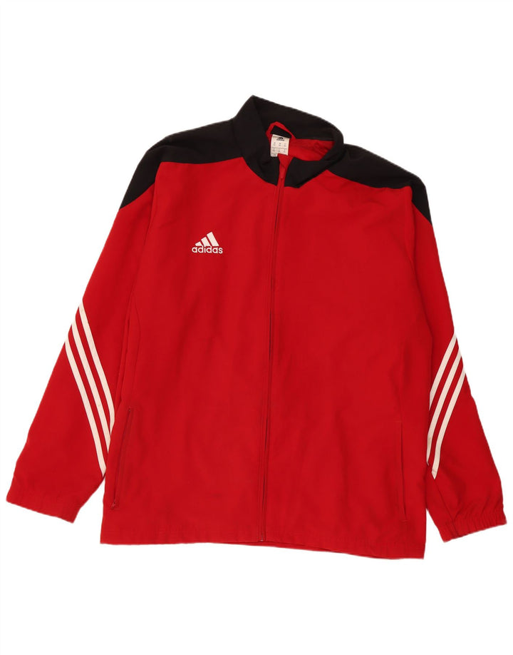Giacca da tuta da uomo Adidas 2XL Poliestere color block rosso