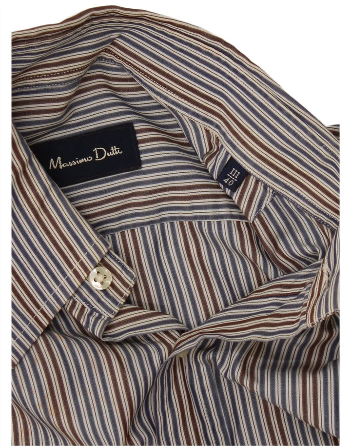 Camicia da uomo Massimo Dutti taglia 40 a righe blu medio