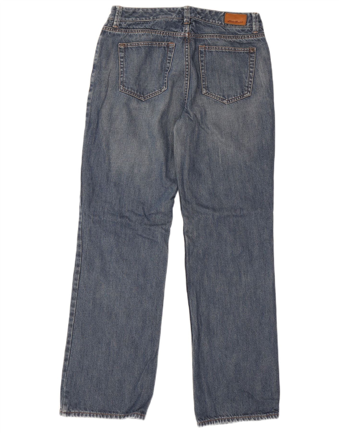 Jeans dritti da donna EDDIE BAUER US 6 medio W30 L30 cotone blu