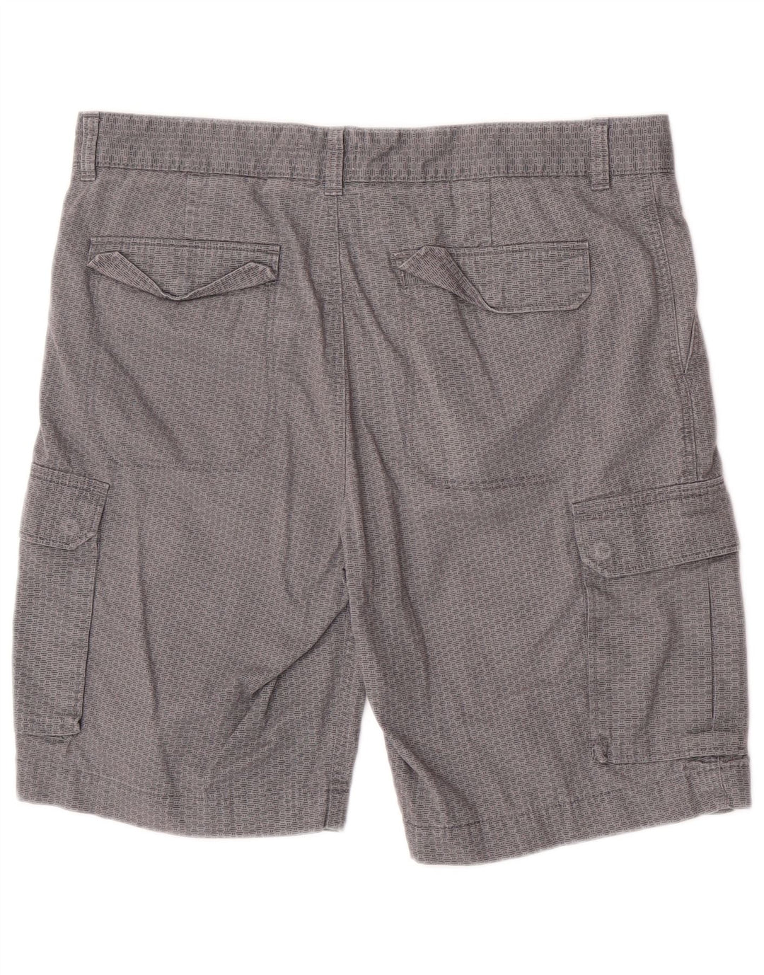 Pantaloncini cargo da uomo Marks & Spencer W34 grande cotone geometrico grigio