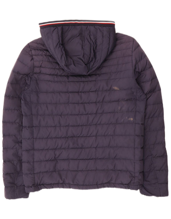 Giacca imbottita con cappuccio da uomo Tommy Hilfiger UK 36 Small Poliestere blu navy