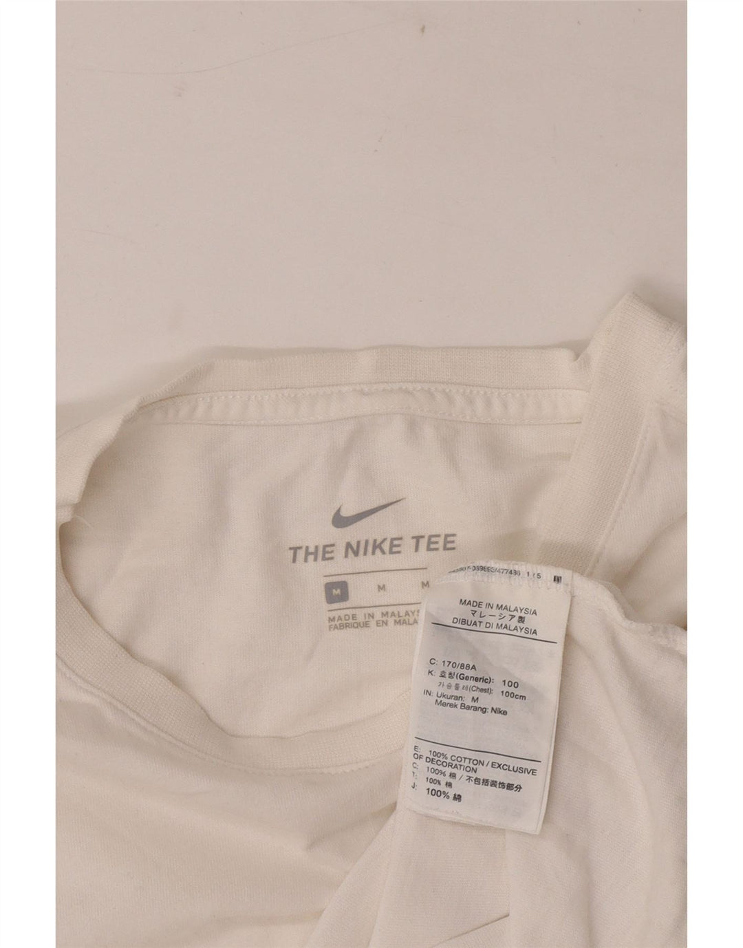 T-shirt da uomo Nike Top in cotone bianco medio