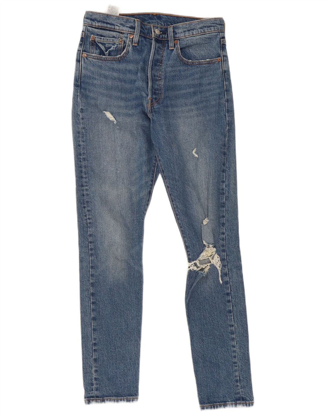 Jeans Levi's da donna 501 slim invecchiati W27 L30 cotone blu