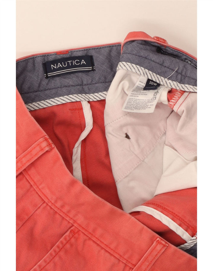 Pantaloncini chino da uomo Nautica W30 cotone rosso medio