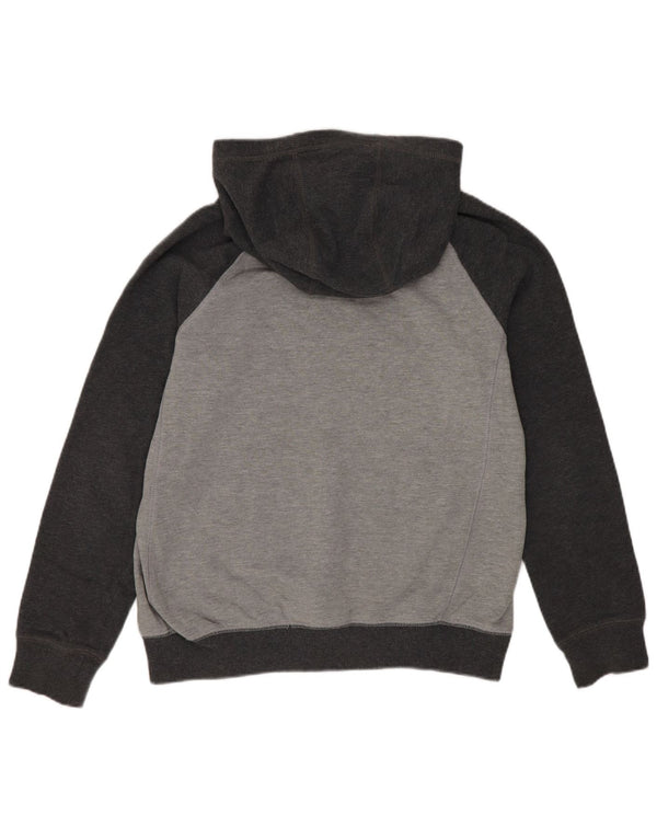 Felpa con cappuccio grafica da ragazzo Adidas 10-11 anni Colorblock grigio medio