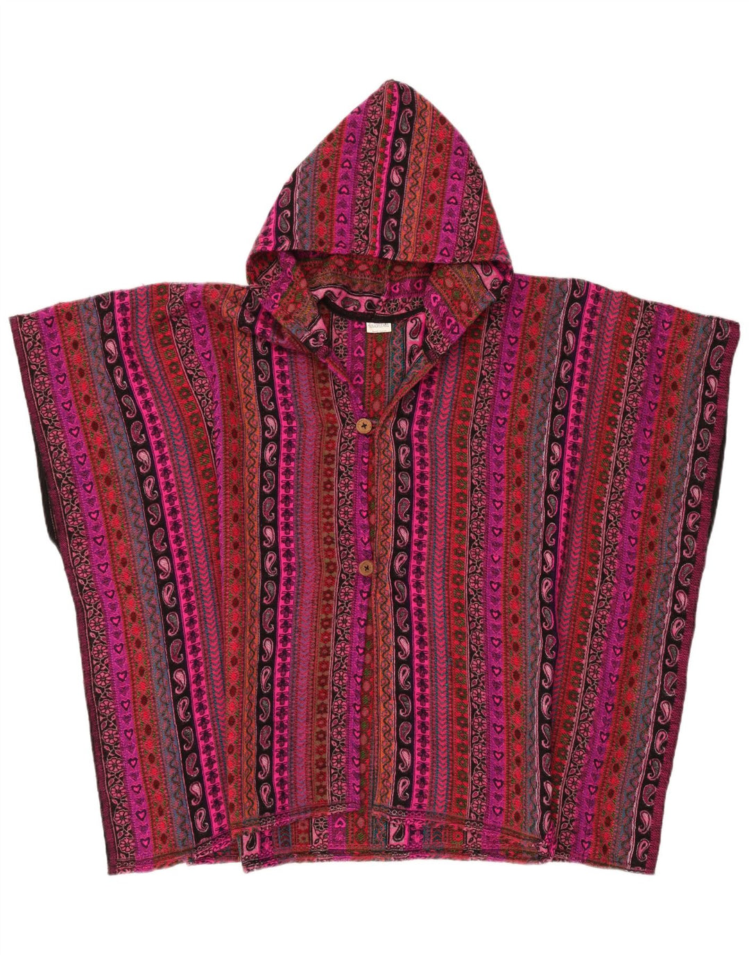 Maglione cardigan con cappuccio oversize da donna vintage taglia unica multicolore