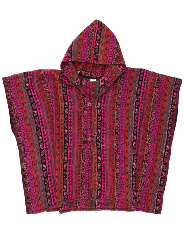 Maglione cardigan con cappuccio oversize da donna vintage taglia unica multicolore