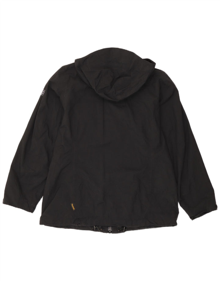 Giacca a vento con cappuccio da donna Jack Wolfskin UK 18 XL nera in poliammide