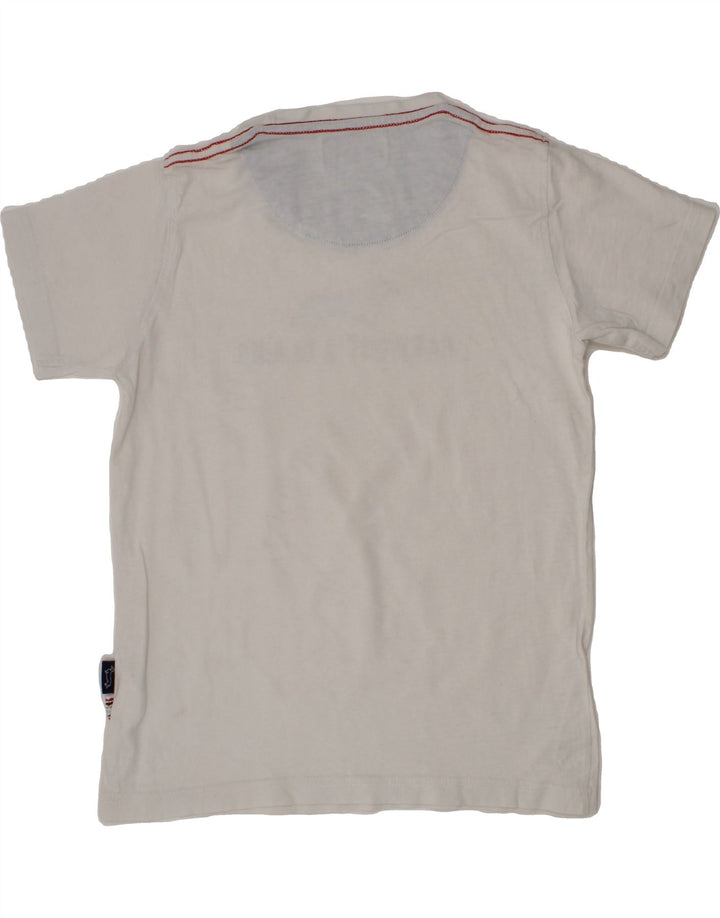 HARMONT & BLAINE Boys Graphic T-Shirt Top 7-8 Years White Vintage Harmont & Blaine and Second-Hand Harmont & Blaine from Messina Hembry 