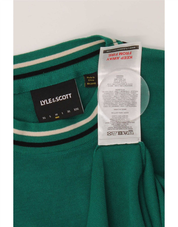 Lyle & Scott Maglione da uomo girocollo vestibilità regolare cotone verde medio