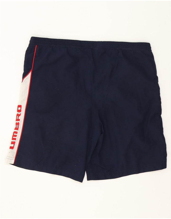 UMBRO Pantaloncini da bagno grafici da uomo medio blu navy in poliestere color block