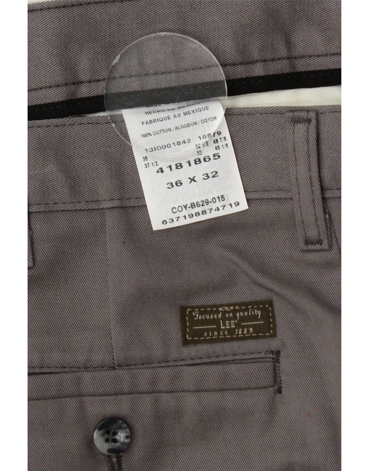 Pantaloni chino da uomo LEE W36 L32 in cotone grigio