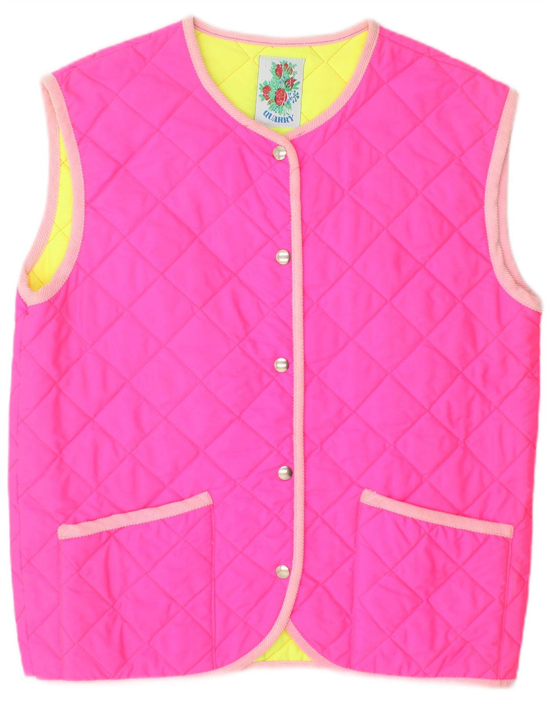 Gilet trapuntato da donna QUARRY UK 14 rosa medio in poliammide