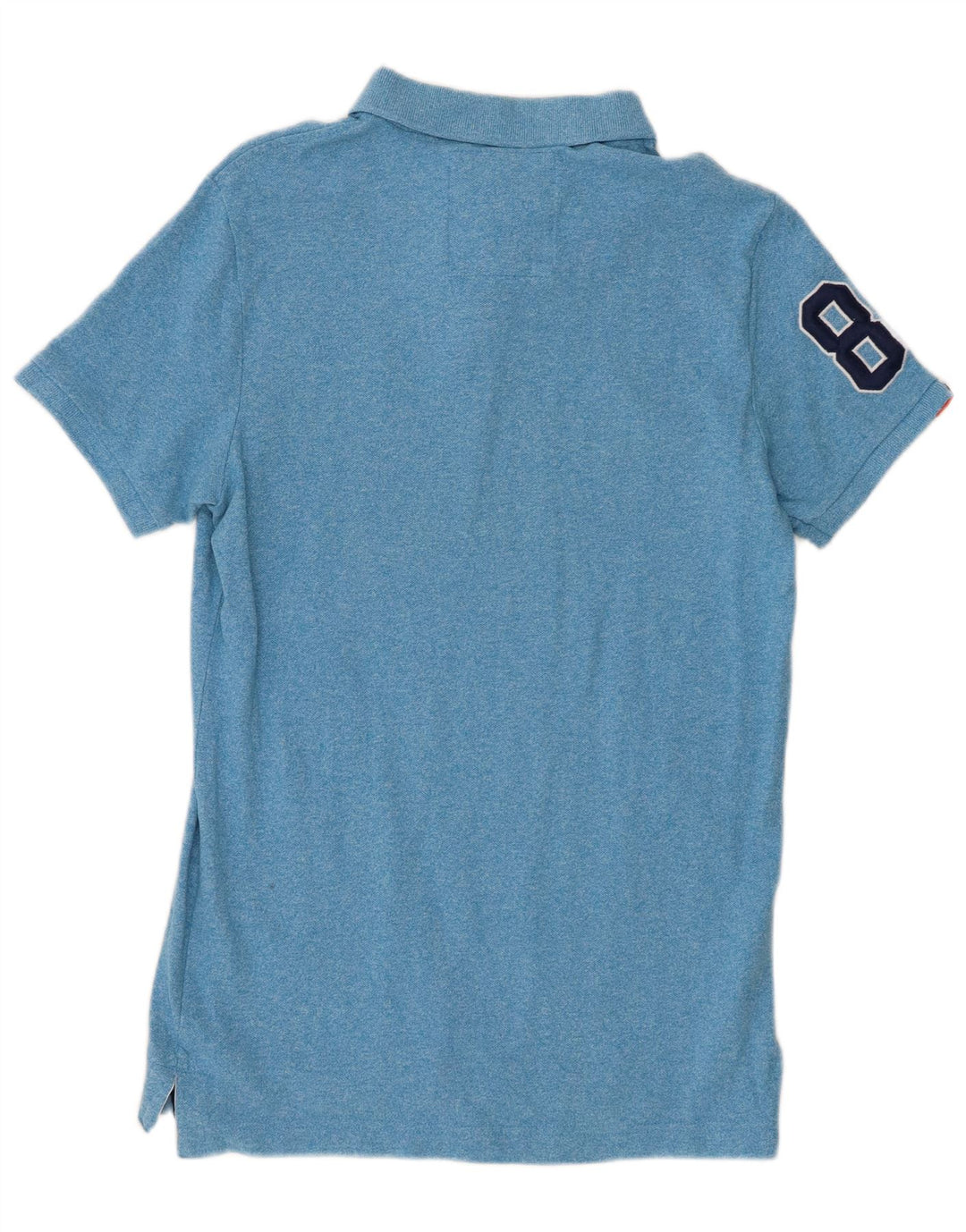 Polo grafica da uomo Superdry grande in cotone chiazzato blu