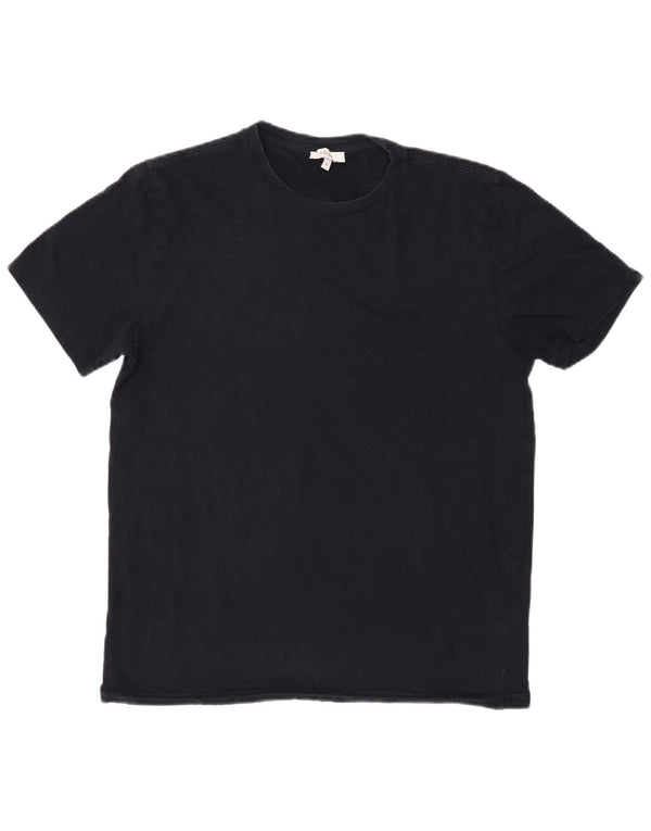 T-shirt da donna REISS Top UK 16 grande cotone blu navy