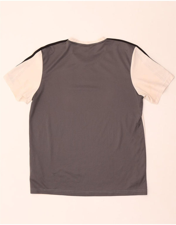 T-shirt Adidas Aeroready da uomo, grande, in poliestere color block bianco