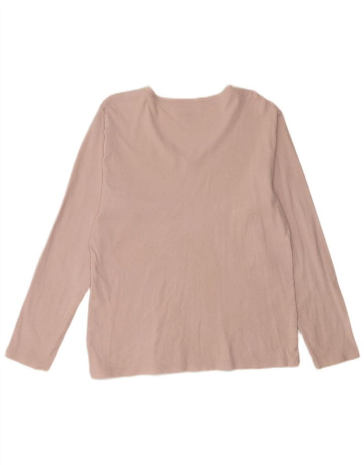 TOMMY HILFIGER Womens Top Long Sleeve UK 20 2XL Pink