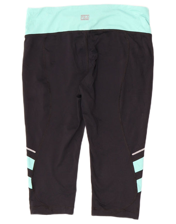 Fila Leggings Capri da donna UK 12 Medium Black Colourblock