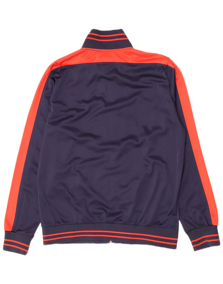 Giacca da tuta da uomo Lotto in poliestere color block medio blu navy
