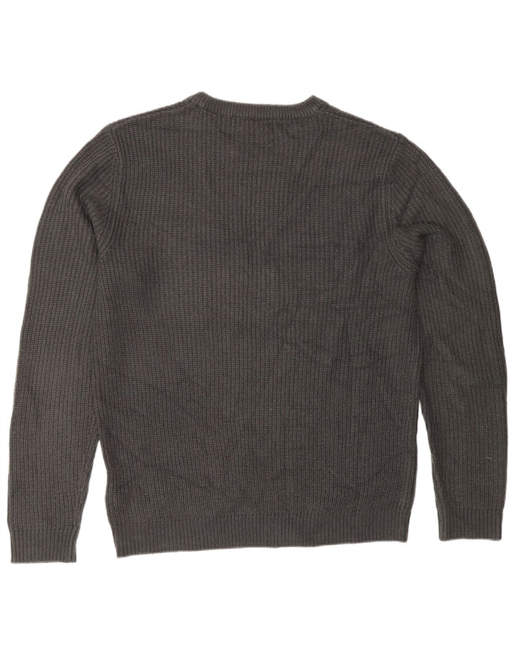 Maglione maglione girocollo da uomo Jack & Jones grande acrilico grigio