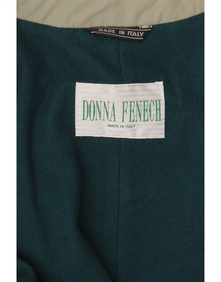 Trench vintage da donna UK 16 grande color kaki