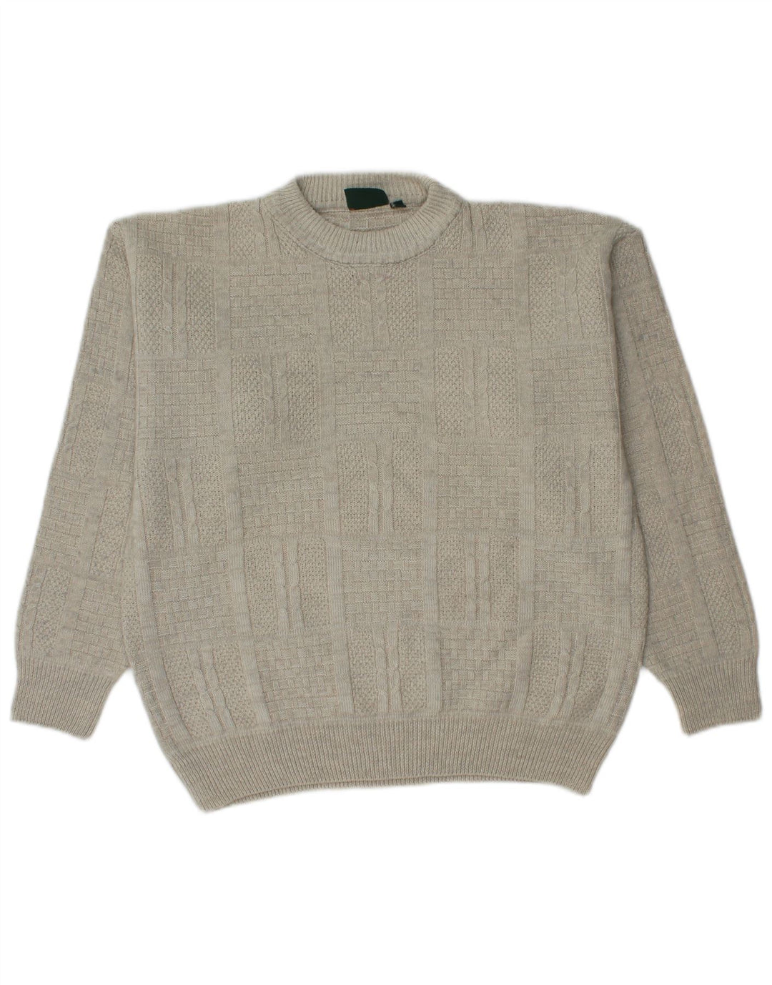 CASUALLAND Maglione girocollo da uomo piccolo in acrilico grigio