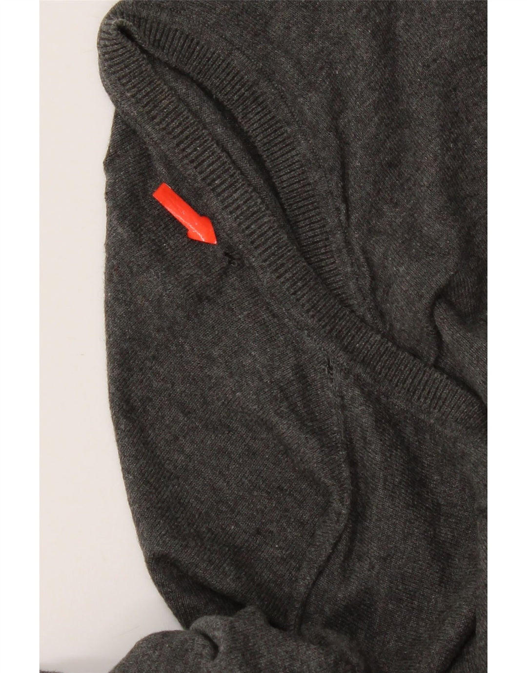 Maglione Zara da uomo con scollo a V in seta grigio medio